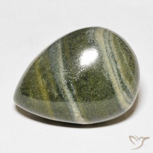 27.03ct Naturale Multicolore Diaspro, Forma a pera, Opaco
