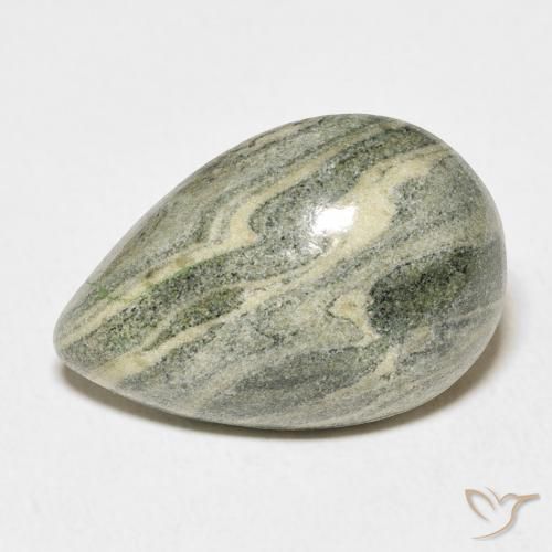 16.13ct Naturale Multicolore Diaspro, Forma a pera, Opaco