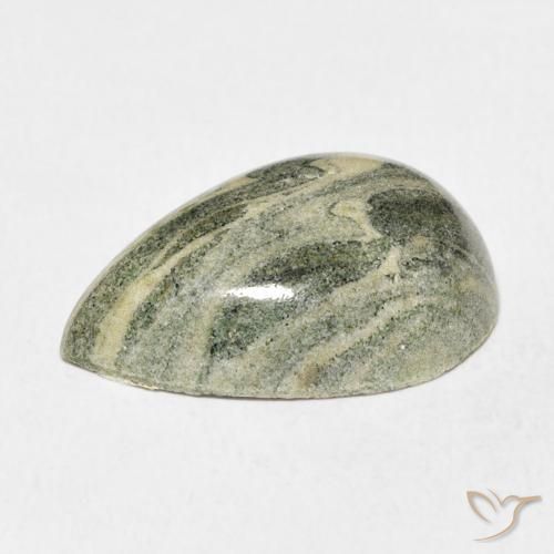 Diaspro Multicolore naturale da 16.13 ct, Forma a pera, Opaco