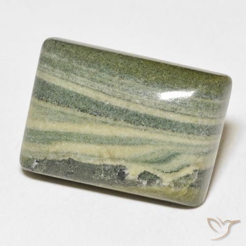 Diaspro Multicolore naturale da 28.06 ct, Taglio a baguette, Opaco