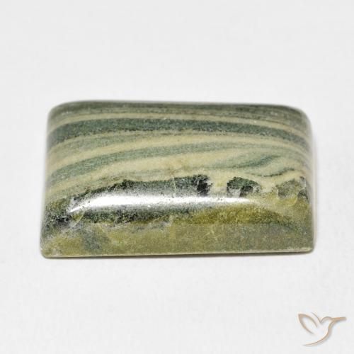 Diaspro Multicolore naturale da 28.06 ct, Taglio a baguette, Opaco
