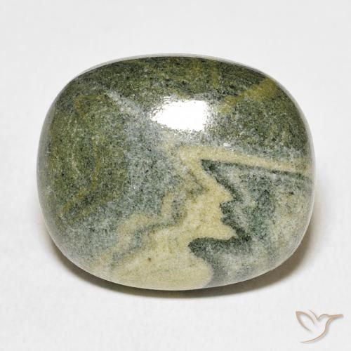 24.11ct Naturale Multicolore Diaspro, Ovale, Opaco