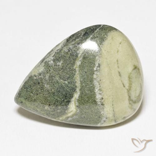 45.47ct Naturale Multicolore Diaspro, Forma a pera, Opaco