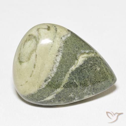 Diaspro Multicolore naturale da 45.47 ct, Forma a pera, Opaco