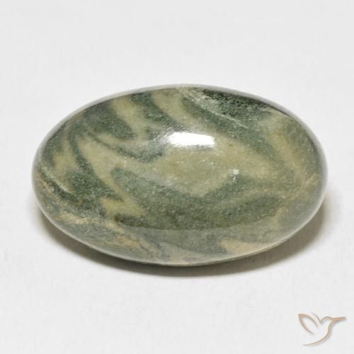 30.80ct Naturale Multicolore Diaspro, Ovale, Opaco