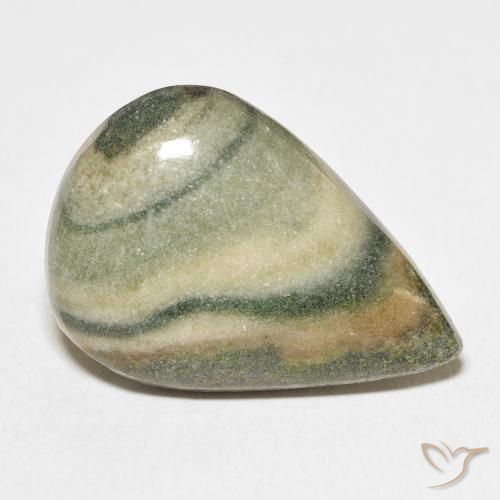 Diaspro Multicolore naturale da 21.96 ct, Forma a pera, Opaco