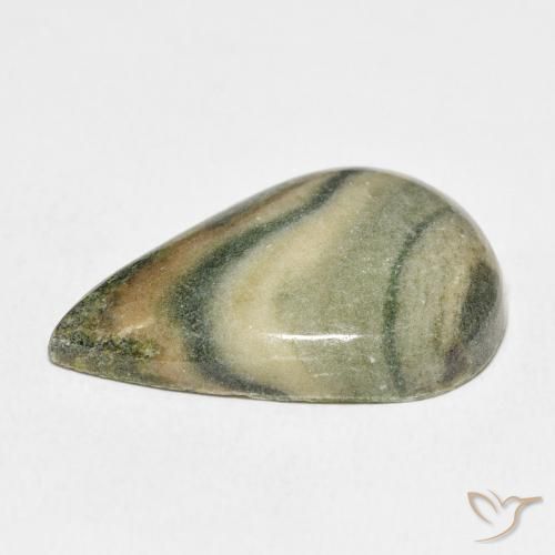 Diaspro Multicolore naturale da 21.96 ct, Forma a pera, Opaco