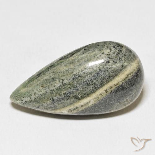 25.49ct Naturale Multicolore Diaspro, Forma a pera, Opaco