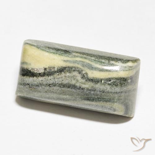 Diaspro Multicolore naturale da 20.75 ct, Taglio a baguette, Opaco