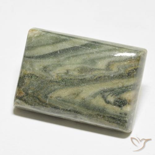 Diaspro Multicolore naturale da 33.88 ct, Taglio a baguette, Opaco