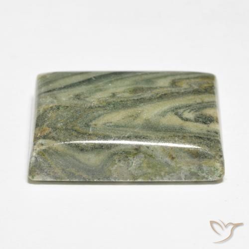 Diaspro Multicolore naturale da 33.88 ct, Taglio a baguette, Opaco