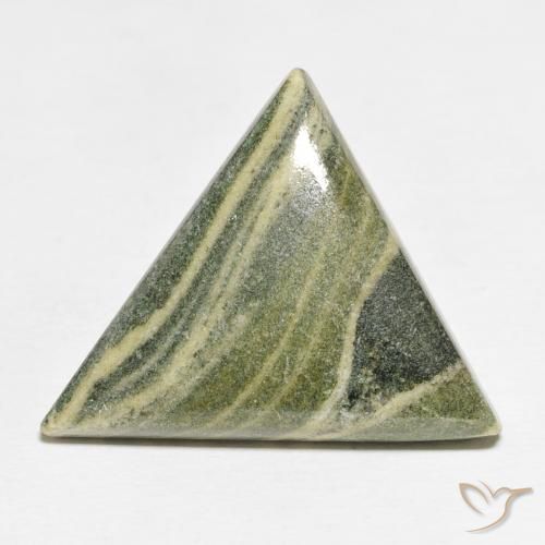 24.02ct Naturale Multicolore Diaspro, Taglio trillion, Opaco
