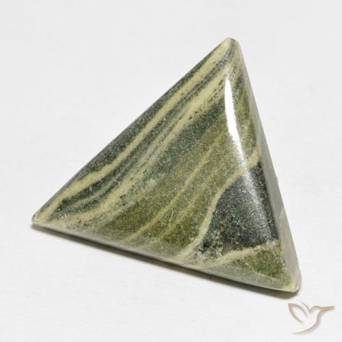 Diaspro Multicolore naturale da 24.02 ct, Taglio trillion, Opaco