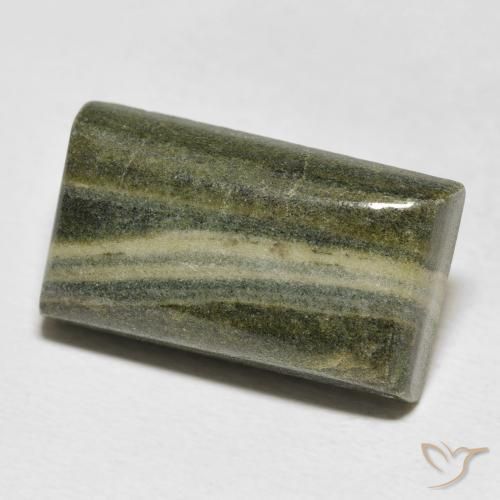 Diaspro Multicolore naturale da 17.48 ct, Taglio a baguette, Opaco