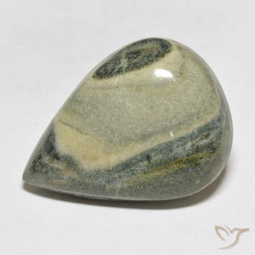 27.42ct Naturale Multicolore Diaspro, Forma a pera, Opaco