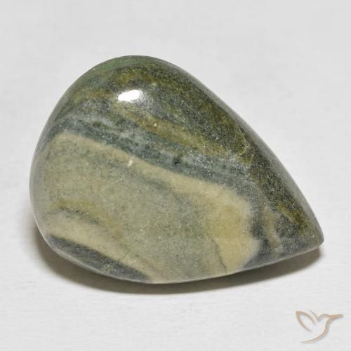 Diaspro Multicolore naturale da 27.42 ct, Forma a pera, Opaco