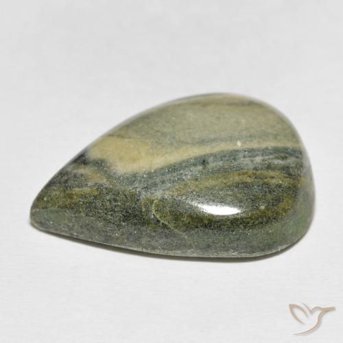 Diaspro Multicolore naturale da 27.42 ct, Forma a pera, Opaco