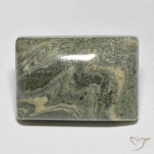 35.49ct Naturale Multicolore Diaspro, Taglio a baguette, Opaco