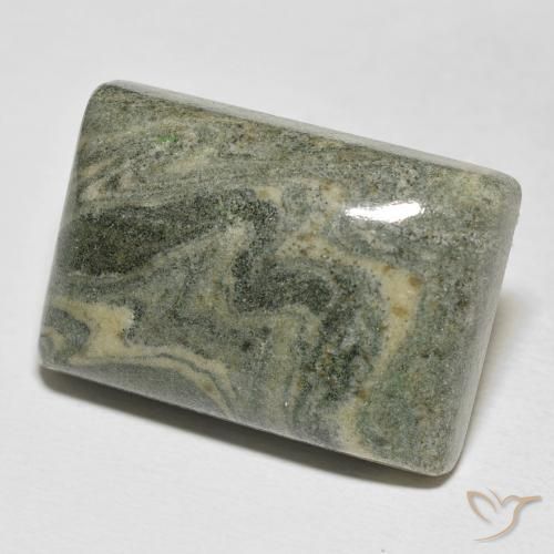 Diaspro Multicolore naturale da 35.49 ct, Taglio a baguette, Opaco