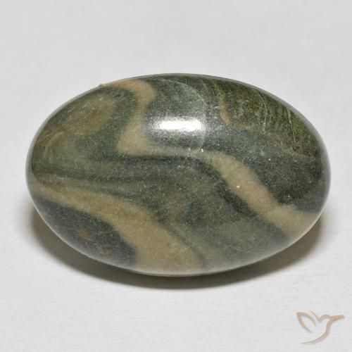 34.29ct Naturale Multicolore Diaspro, Ovale, Opaco