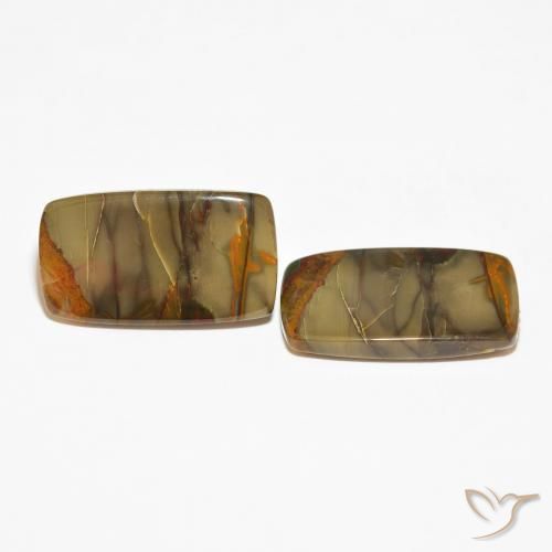 Gemme di Diaspro Multicolore naturale da 25.40 ct, Cuscino, Opaco