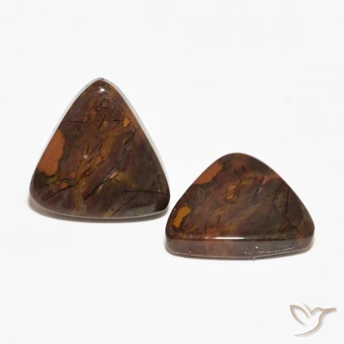 Gemme di Diaspro Multicolore naturale da 12.01 ct, Taglio trillion, Opaco