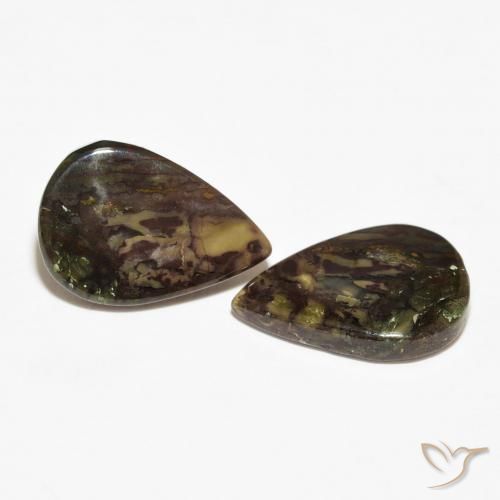 Gemme di Diaspro Multicolore naturale da 11.76 ct, Forma a pera, Opaco