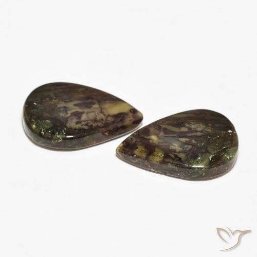 Gemme di Diaspro Multicolore naturale da 11.76 ct, Forma a pera, Opaco