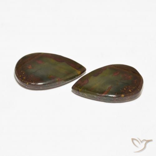 Gemme di Diaspro Multicolore naturale da 12.58 ct, Forma a pera, Opaco