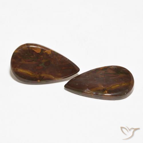 Gemme di Diaspro Multicolore naturale da 11.97 ct, Forma a pera, Opaco