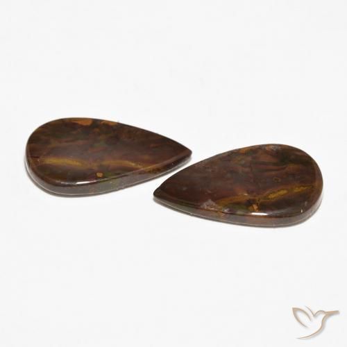 Gemme di Diaspro Multicolore naturale da 11.97 ct, Forma a pera, Opaco