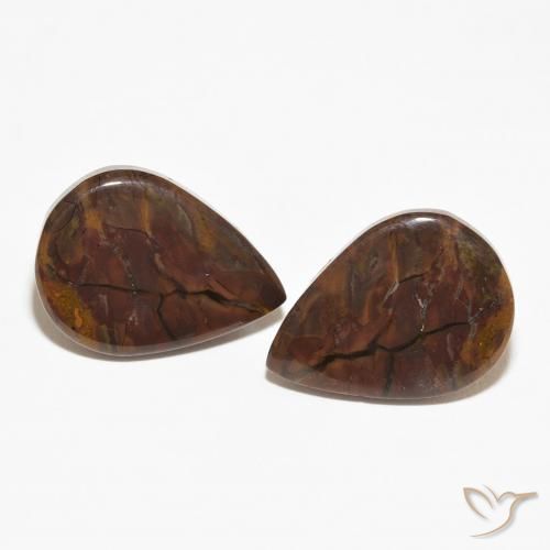 17.96ctw Naturale Multicolore Diaspro, Forma a pera, Opaco