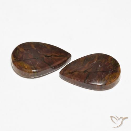Gemme di Diaspro Multicolore naturale da 17.96 ct, Forma a pera, Opaco