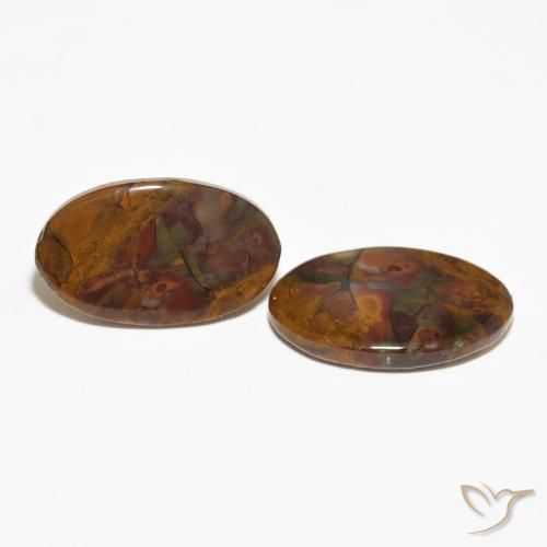 Gemme di Diaspro Multicolore naturale da 16.02 ct, Ovale, Opaco