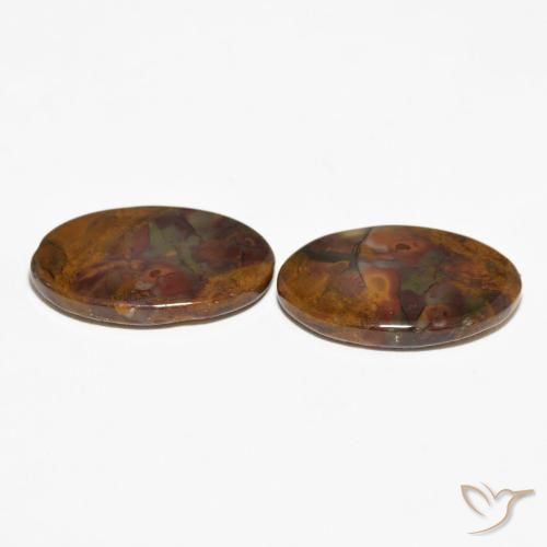 Gemme di Diaspro Multicolore naturale da 16.02 ct, Ovale, Opaco