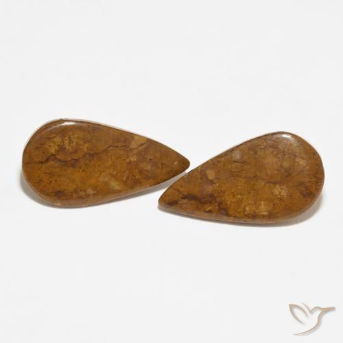 13.73ctw Naturale Multicolore Diaspro, Forma a pera, Opaco