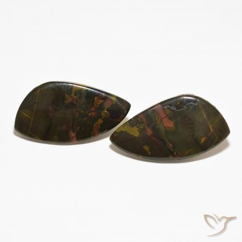 18.79ctw Naturale Multicolore Diaspro, Taglio a fantasia, Opaco