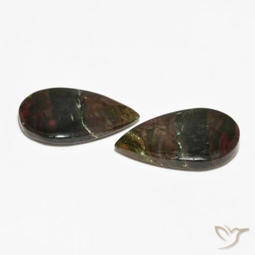 Gemme di Diaspro Multicolore naturale da 12.02 ct, Forma a pera, Opaco