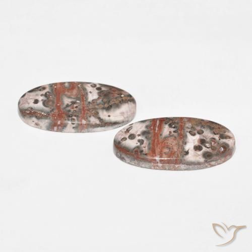 Gemme di Diaspro Multicolore naturale da 25.09 ct, Ovale, Opaco