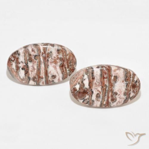 29.71ctw Naturale Multicolore Diaspro, Ovale, Opaco