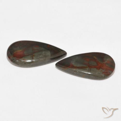 Gemme di Diaspro Multicolore naturale da 13.09 ct, Forma a pera, Opaco