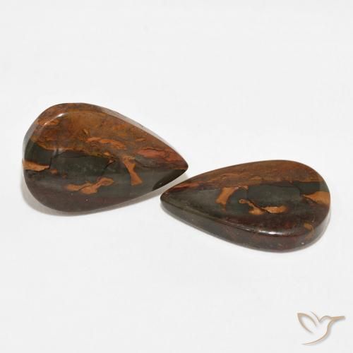 Gemme di Diaspro Multicolore naturale da 15.60 ct, Forma a pera, Opaco