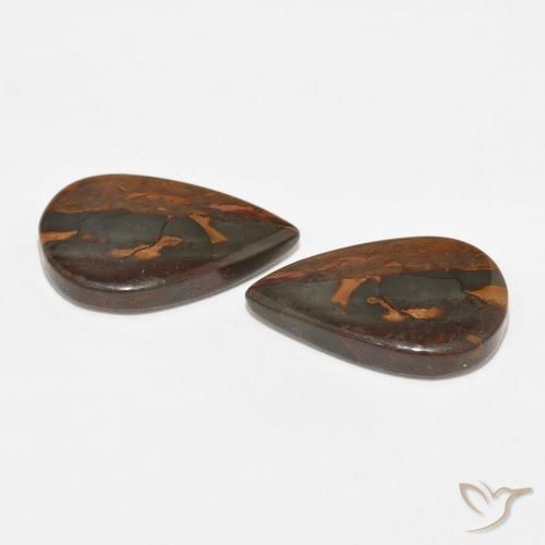 Gemme di Diaspro Multicolore naturale da 15.60 ct, Forma a pera, Opaco