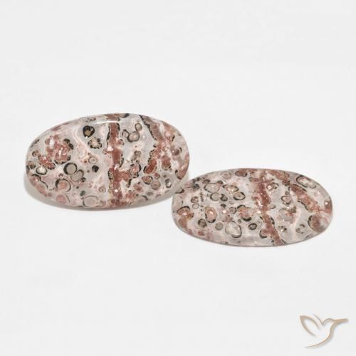 Gemme di Diaspro Multicolore naturale da 26.75 ct, Ovale, Opaco