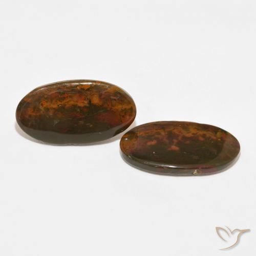 Gemme di Diaspro Multicolore naturale da 18.73 ct, Ovale, Opaco