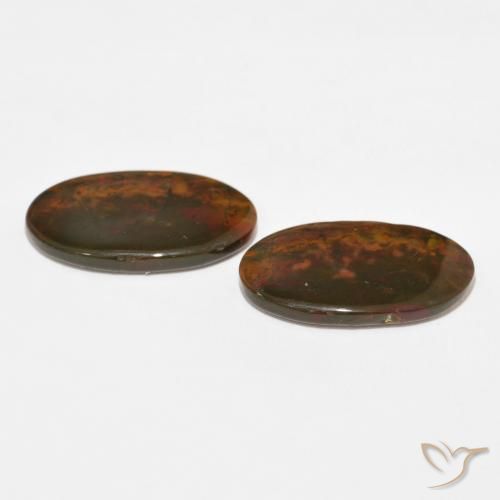Gemme di Diaspro Multicolore naturale da 18.73 ct, Ovale, Opaco