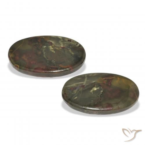 Gemme di Diaspro Multicolore naturale da 19.31 ct, Ovale, Opaco