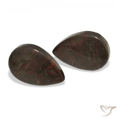 Gemme di Diaspro Multicolore naturale da 12.39 ct, Forma a pera, Opaco