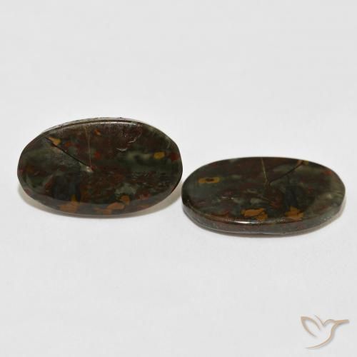 Gemme di Diaspro Multicolore naturale da 15.87 ct, Ovale, Opaco