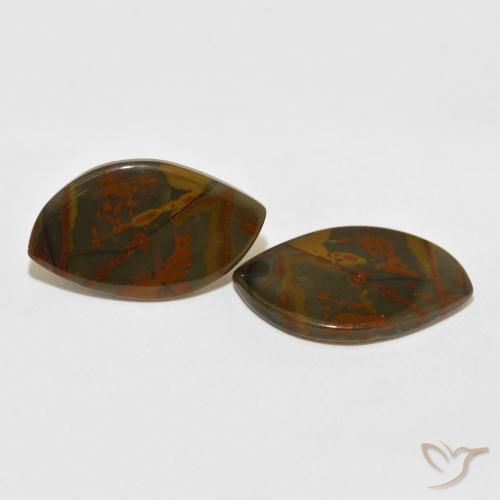Gemme di Diaspro Multicolore naturale da 13.60 ct, Taglio a fantasia, Opaco